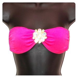 VS Pink Bikini Top Pink with Embellishment